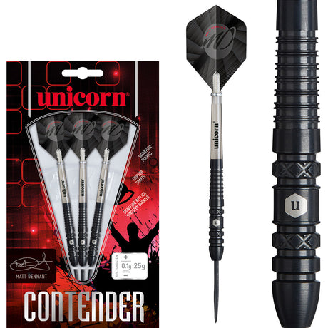 Unicorn Matt Dennant 90% Tungsten Steel Tip Darts