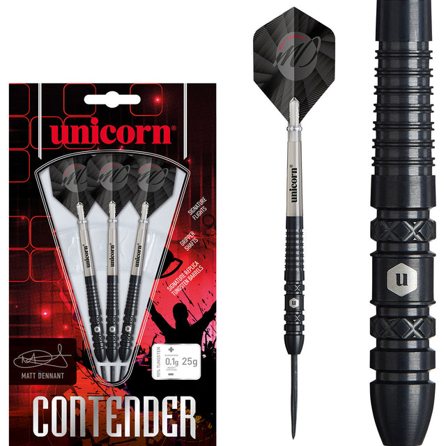 Unicorn Matt Dennant 90% Tungsten Steel Tip Darts