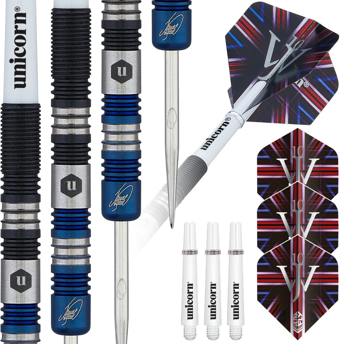 The Machine James Wade Two-Tone 90% Tungsten Steel Tip Darts by Unicorn - view 5