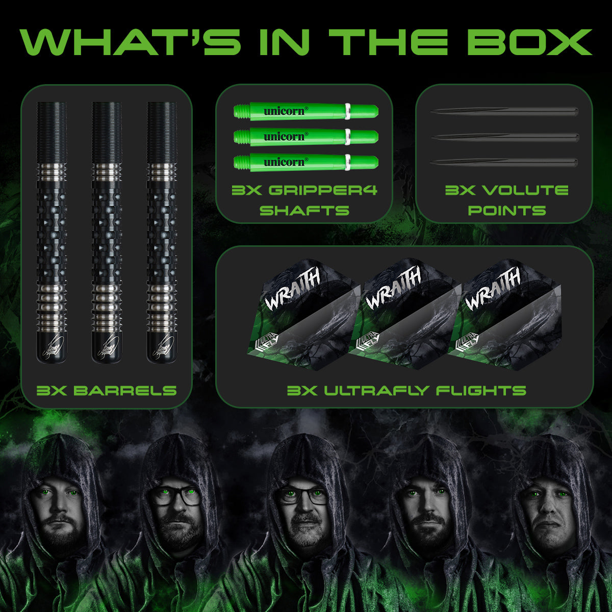 Unicorn Wraith James Wade Phase 2 90% Tungsten Steel Tip Darts - view 3