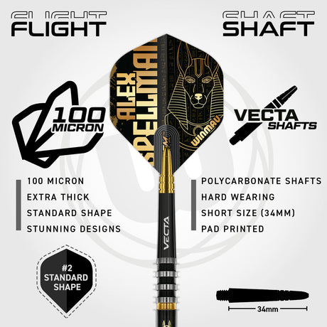 Winmau Alex Spellman 90% Tungsten Steel Tip Darts - view 3