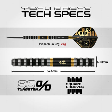 Winmau Alex Spellman 90% Tungsten Steel Tip Darts - view 7