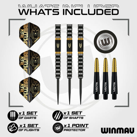 Winmau Alex Spellman 90% Tungsten Steel Tip Darts - view 2