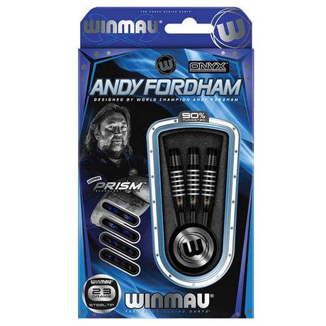 Andy Fordham Black 90% Tungsten Steel Tip Darts by Winmau - view 5