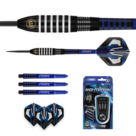 Andy Fordham Black 90% Tungsten Steel Tip Darts by Winmau - view 3