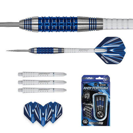 Andy Fordham Blue Titanium Nitride 90% Tungsten Steel Tip Darts by Winmau - view 3