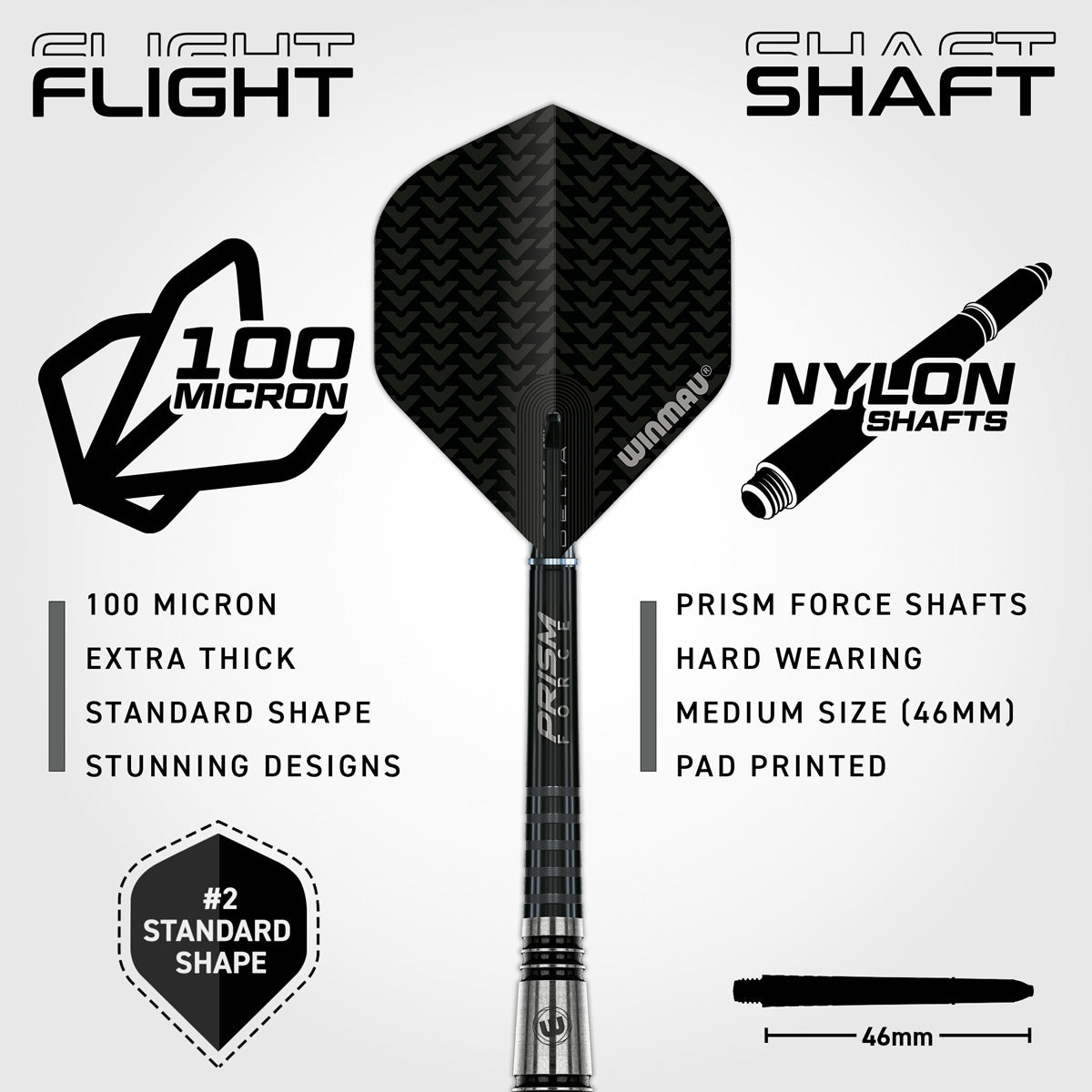 Winmau Blackout 90% Tungsten Steel Tip Darts - Bomb Barrel - view 3