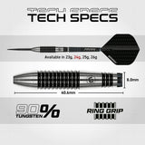 Winmau Blackout 90% Tungsten Steel Tip Darts - Bomb Barrel - view 6