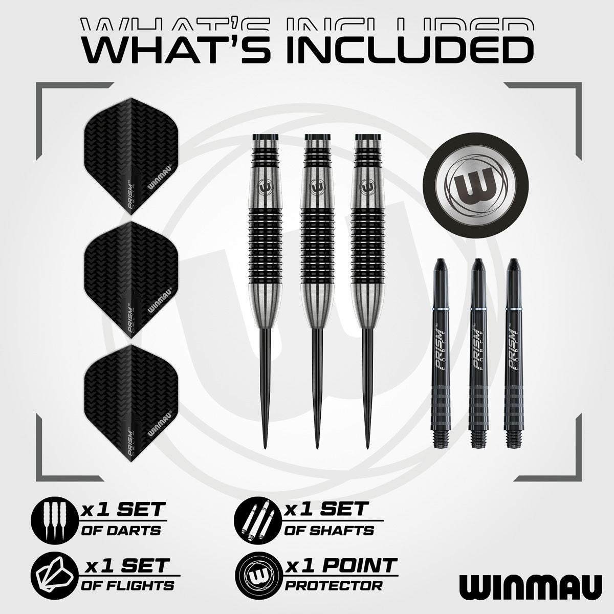 Winmau Blackout 90% Tungsten Steel Tip Darts - Bomb Barrel - view 2