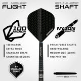 Winmau Blackout 90% Tungsten Steel Tip Darts - Straight Barrel - view 3