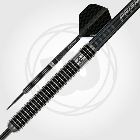 Winmau Blackout 90% Tungsten Steel Tip Darts - Straight Barrel - view 4