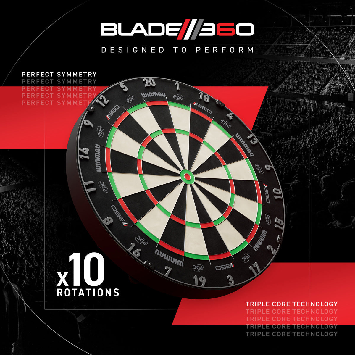 Winmau Blade 360 Triple Core Dartboard - view 3
