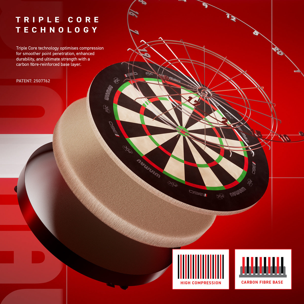 Winmau Blade 360 Triple Core Dartboard - view 6