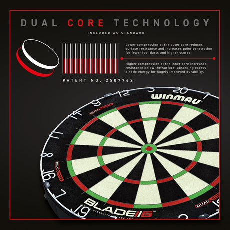 Blade 6 Dual Core Dartboard by Winmau - view 3