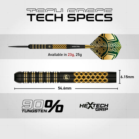 Winmau Brendan Dolan Signature Series 90% Tungsten Steel Tip Darts - view 6