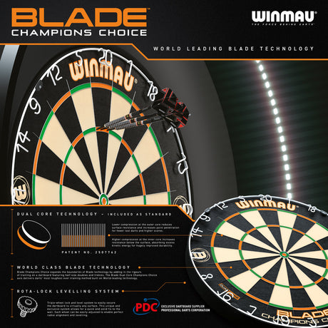 Winmau Champions Choice Dual Core Trainer Dartboard - view 6