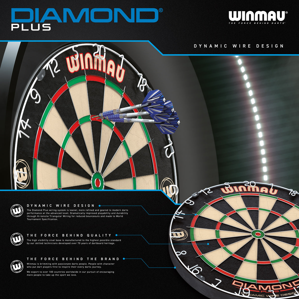 Winmau Diamond Plus Dartboard - view 7