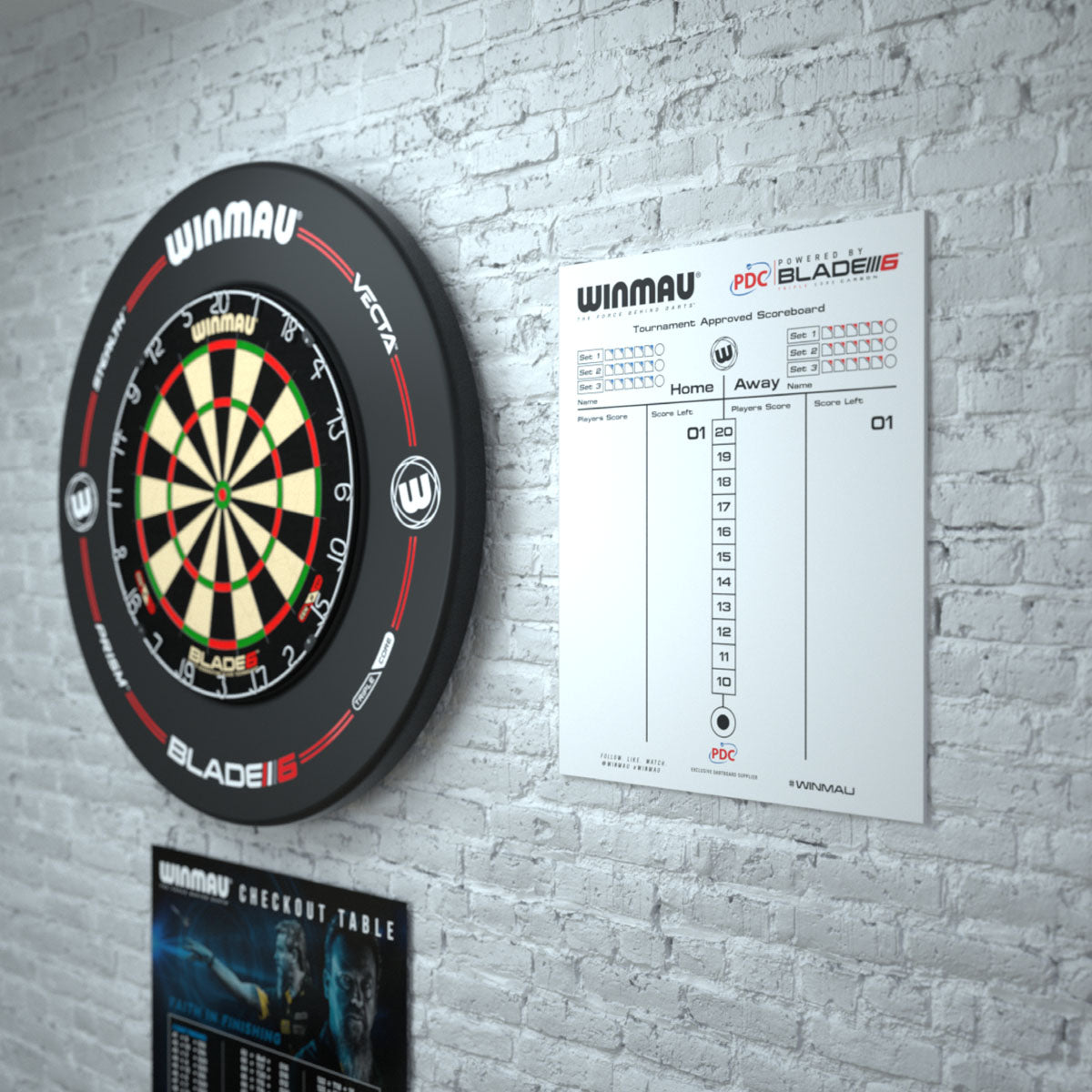Winmau Dry Wipe Score Board - PDC Design - view 6