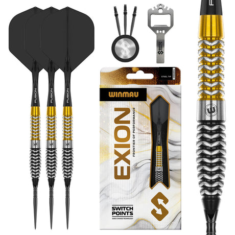 Winmau Exion Torpedo Switch Point 90% Tungsten Steel Tip Darts