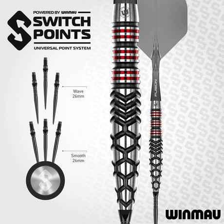 Winmau Fornax Torpedo Switch Point 90% Tungsten Steel Tip Darts - view 5