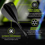 Winmau Fusion Arrow Integrated Flight & Shaft Black - view 6