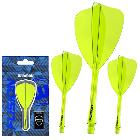 Winmau Fusion Arrow Integrated Flight & Shaft Yellow - view 4