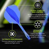 Winmau Fusion Integrated Flight & Shaft Blue No6 - view 20
