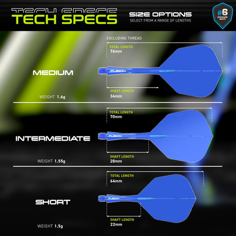 Winmau Fusion Integrated Flight & Shaft Blue No6 - view 19