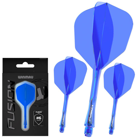 Winmau Fusion Integrated Flight & Shaft Blue No6 - view 4