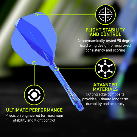 Winmau Fusion Integrated Flight & Shaft Blue No6 - view 6