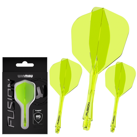 Fusion Integrated Flight & Shaft Neon Yellow No6 by Winmau - view 18