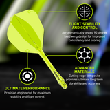 Fusion Integrated Flight & Shaft Neon Yellow No6 by Winmau - view 20