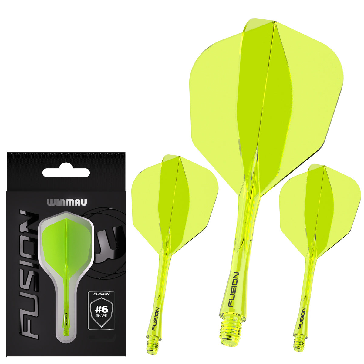 Fusion Integrated Flight & Shaft Neon Yellow No6 by Winmau - view 4