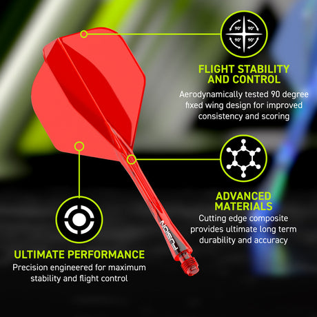 Fusion Integrated Flight & Shaft Red No2 by Winmau - view 13