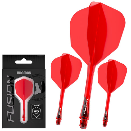 Winmau Fusion Integrated Flight & Shaft Red No6 - view 18
