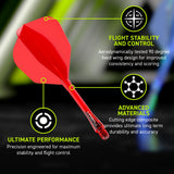 Winmau Fusion Integrated Flight & Shaft Red No6 - view 13