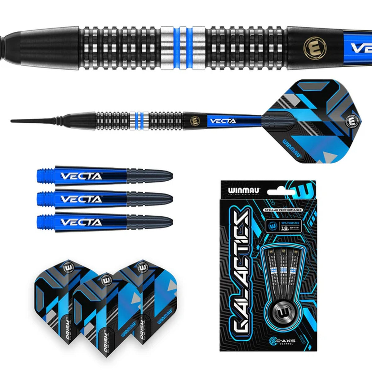 Galactics 90% Tungsten Soft Tip Darts by Winmau - view 5