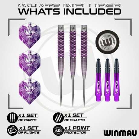 Winmau John Brown Signature Edition 90% Tungsten Steel Tip Darts - view 2