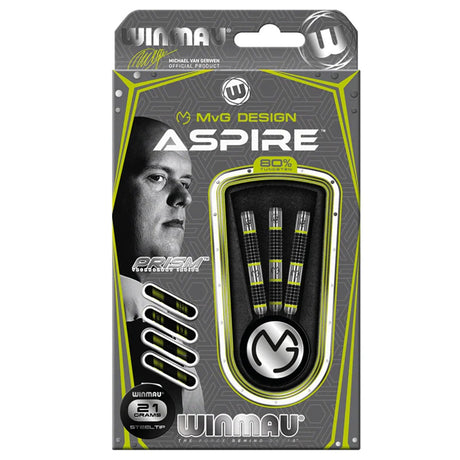 Michael Van Gerwen MVG Aspire 80% Tungsten Steel Tip Darts by Winmau - view 4