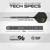 Winmau Michael van Gerwen MvG Signature Edition Switch Point 90% Tungsten Steel Tip Darts - view 7
