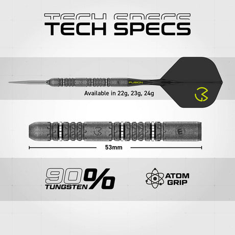 Winmau Michael van Gerwen MvG Signature Edition Switch Point 90% Tungsten Steel Tip Darts - view 7