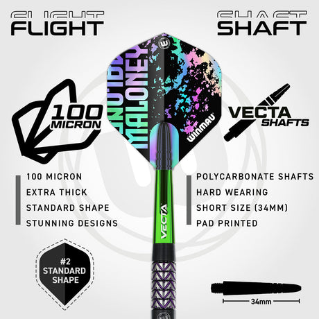 Winmau Mike Maloney 90% Tungsten Steel Tip Darts - view 3