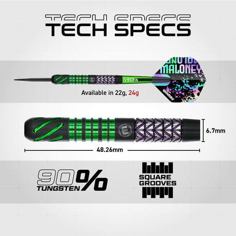 Winmau Mike Maloney 90% Tungsten Steel Tip Darts - view 7