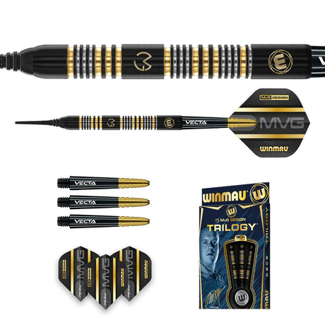 MVG Trilogy 90% Tungsten Soft Tip Darts by Winmau - view 5