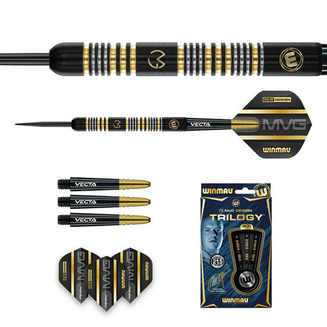 MVG Trilogy 90% Tungsten Steel Tip Darts by Winmau - view 5