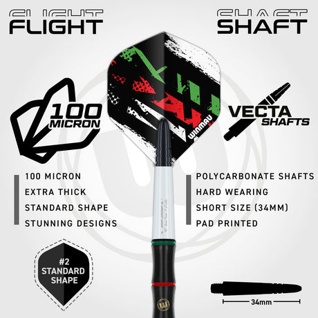 Winmau Peter Wachiuri 90% Tungsten Steel Tip Darts - view 3