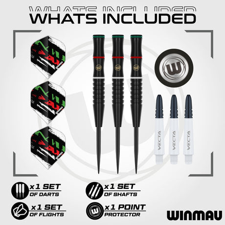 Winmau Peter Wachiuri 90% Tungsten Steel Tip Darts - view 2