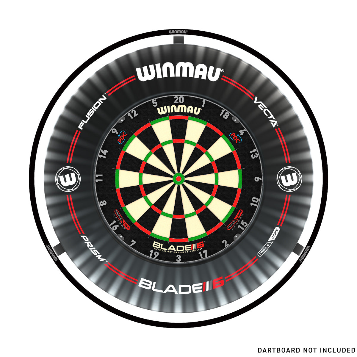 Plasma Dartboard Surround Light & Pro-line Original Black Surround Bundle by Winmau - view 2