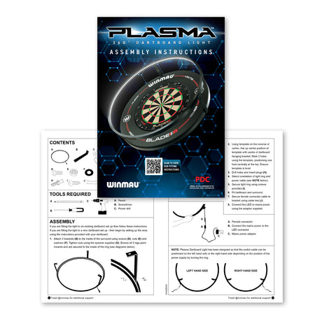 Plasma Dartboard Surround Light & Pro-line Original Black Surround Bundle by Winmau - view 11
